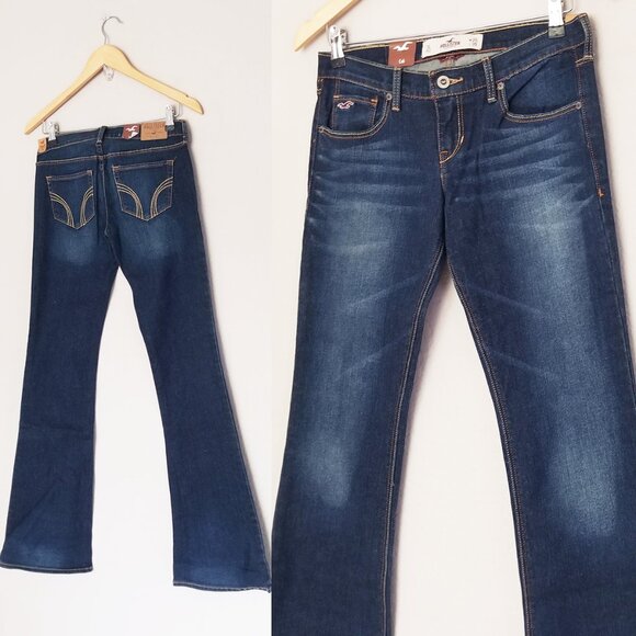 NEW Hollister Cali Flared SoCal Stretch Row Rise Denim Jean Blue 26x35 $50 Y2K - Picture 16 of 16
